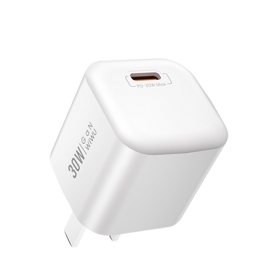Adaptador GaN 30W WiWU Carga Rápida PD USB-C