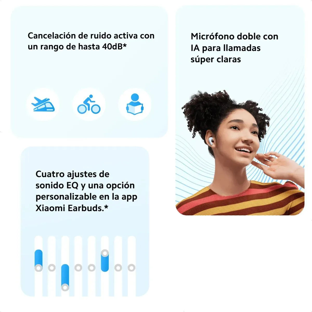 Redmi Buds 6 Lite Azul – Sonido Premium + Cancelación de Ruido 40 dB 🎧