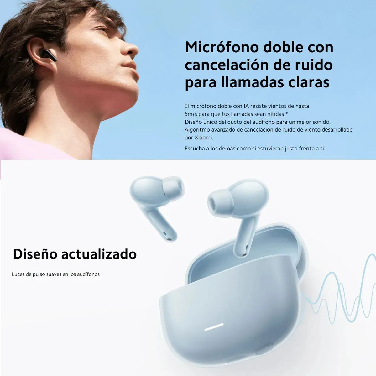 Redmi Buds 6 Lite Azul – Sonido Premium + Cancelación de Ruido 40 dB 🎧