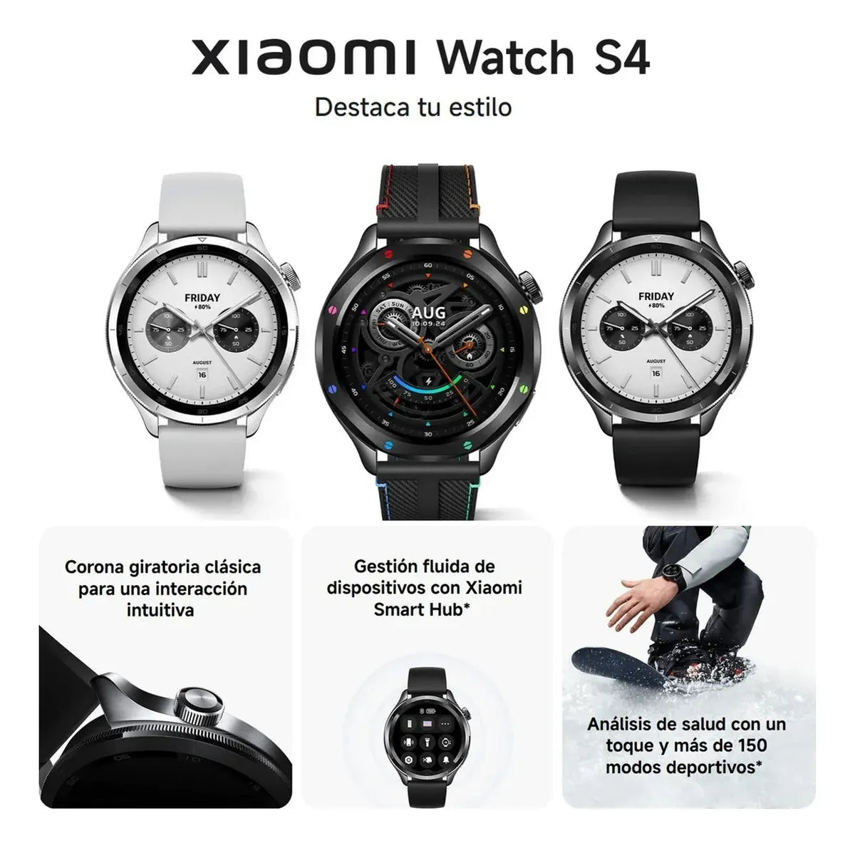 Xiaomi Watch S4 – Pantalla AMOLED 1,43″, Estilo Premium ⌚
